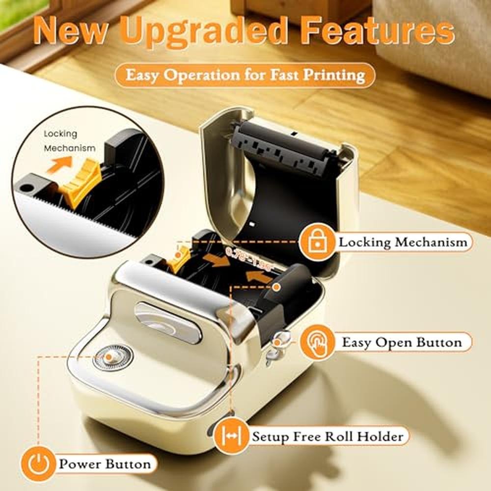 Label Printer: Phomemo M150 Bluetooth Label Maker – Side View