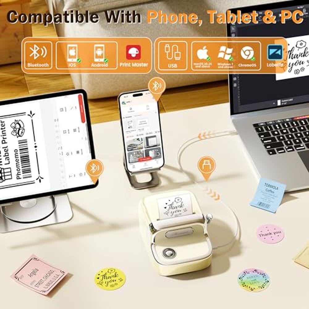 Label Printer: Phomemo M150 Bluetooth Label Maker – In Use