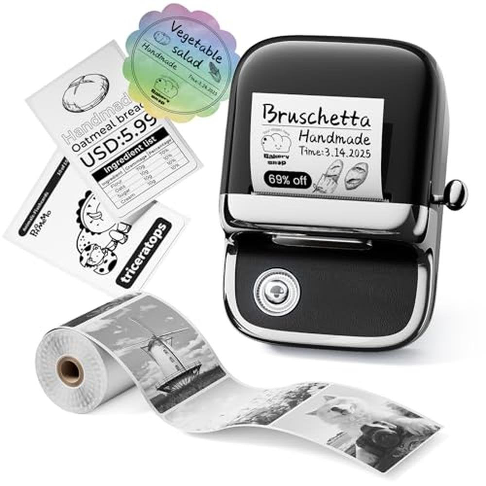 Label Maker: Phomemo M150 Upgrade Mini Bluetooth Thermal – Front View