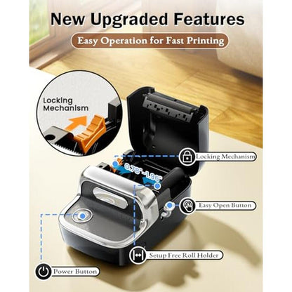 Label Maker: Phomemo M150 Upgrade Mini Bluetooth Thermal – Side View