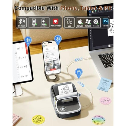 Label Maker: Phomemo M150 Upgrade Mini Bluetooth Thermal – In Use