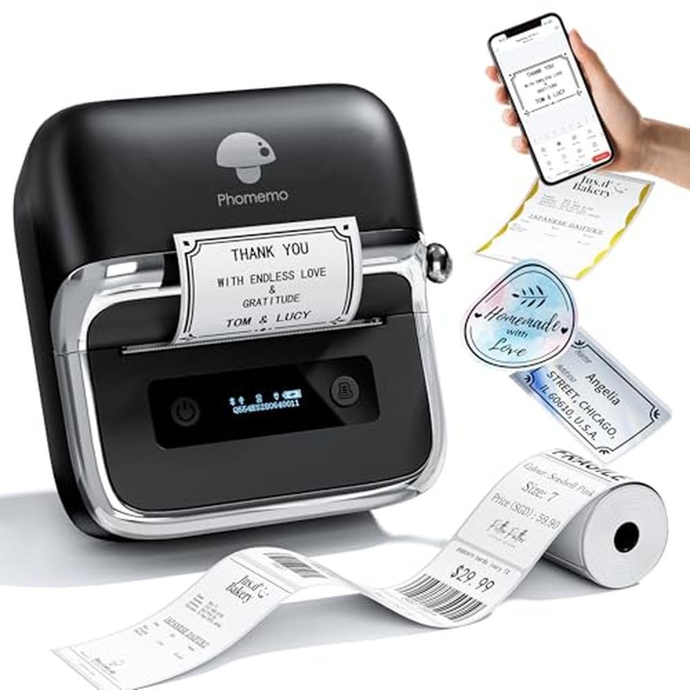 Label Maker: Phomemo M250 3 Inch Portable Barcode Label – Front View
