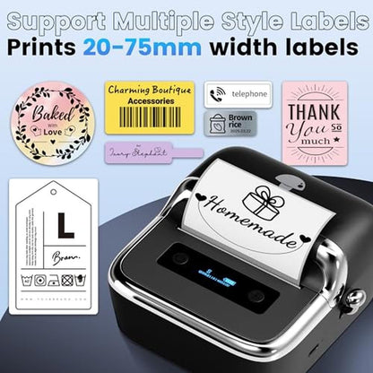 Label Maker: Phomemo M250 3 Inch Portable Barcode Label – Close-up Detail