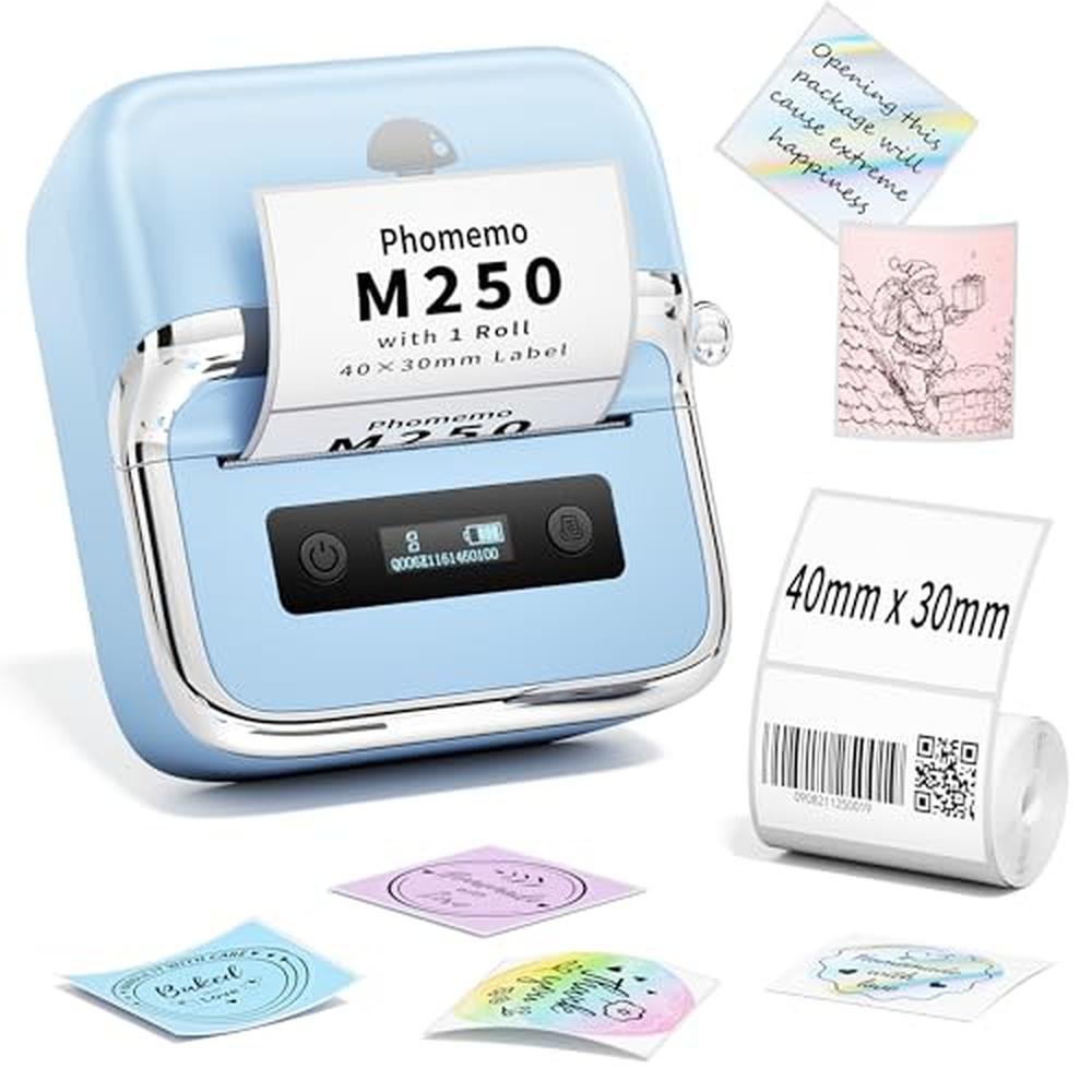 Label Maker: Phomemo M250 3 Thermal Barcode Address Printer – Front View