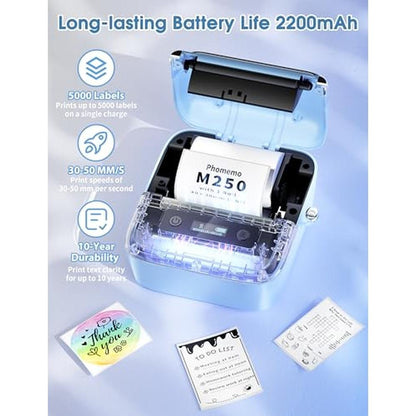 Label Maker: Phomemo M250 3 Thermal Barcode Address Printer – In Use