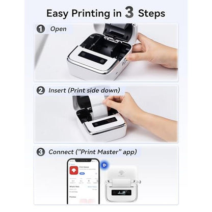 Label Maker: Phomemo M250 3-Inch Bluetooth Thermal Label – Close-up Detail