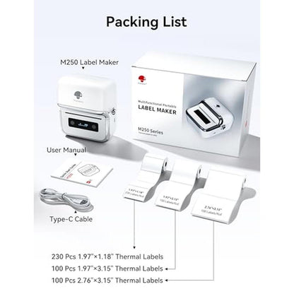 Label Maker: Phomemo M250 3-Inch Bluetooth Thermal Label – Packaging