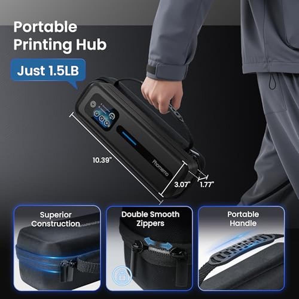 Printer Thermal: Phomemo M832D Portable Wireless Thermal – Side View