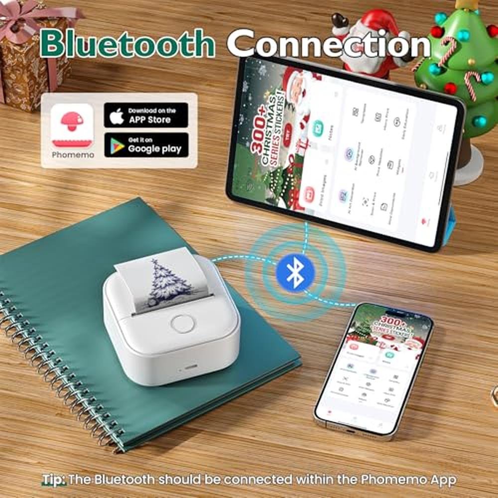 Sticker Printer: Phomemo Mini T02 Bluetooth Thermal Printer – In Use