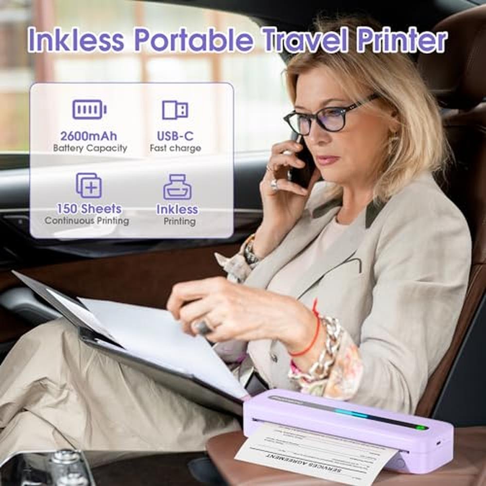 Portable Thermal Printer: Phomemo M832 Bluetooth Portable – Side View