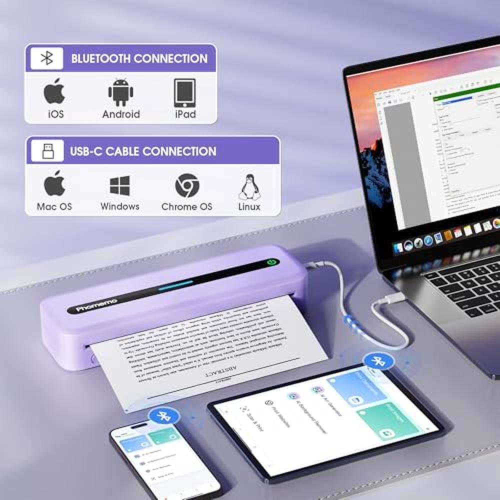 Portable Thermal Printer: Phomemo M832 Bluetooth Portable – In Use
