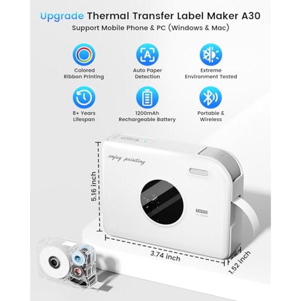 Phomemo Ribbon Printer A30: Thermal Transfer Printing – Packaging