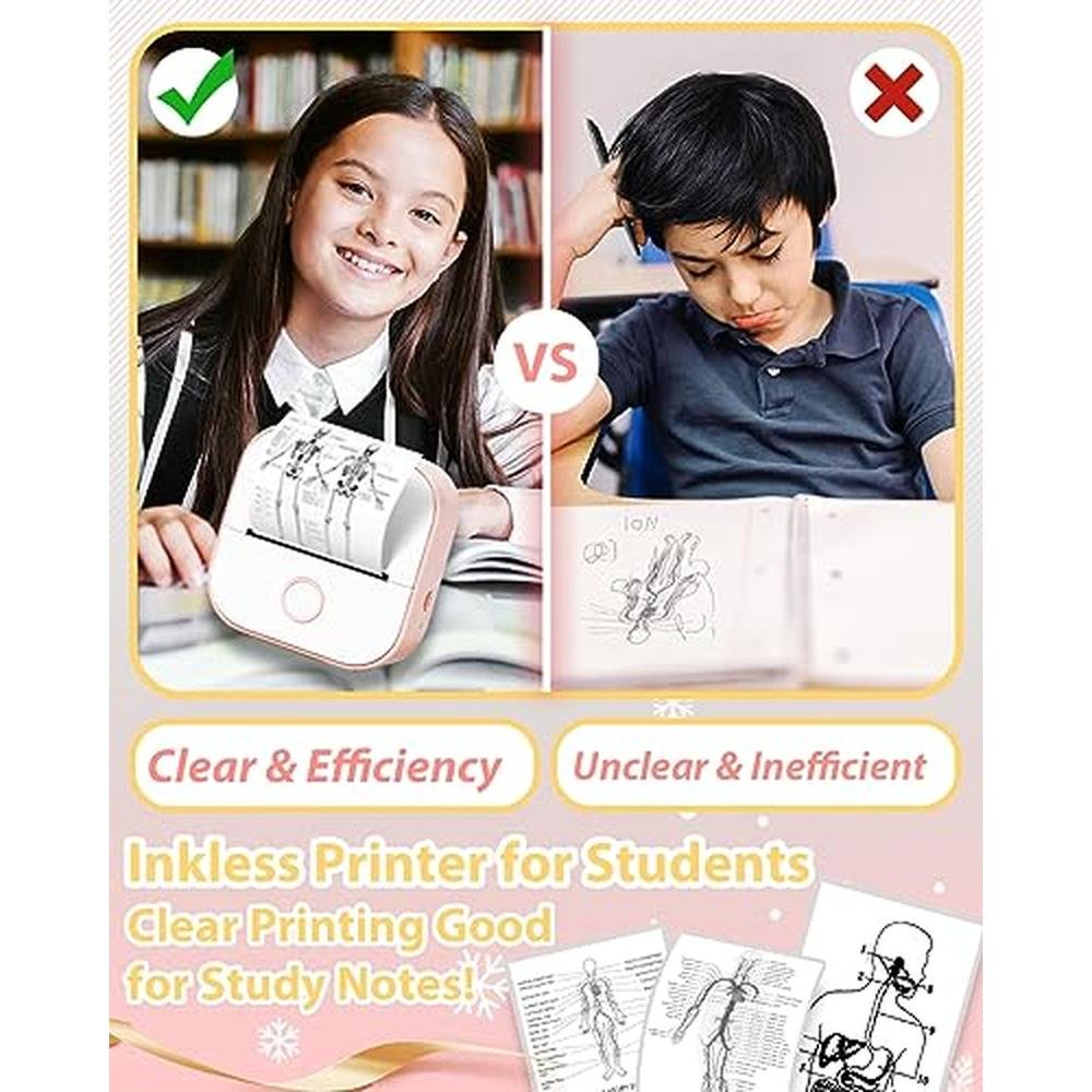 Sticker Printer: Phomemo T02 Mini Sticker Printer Maker – Side View