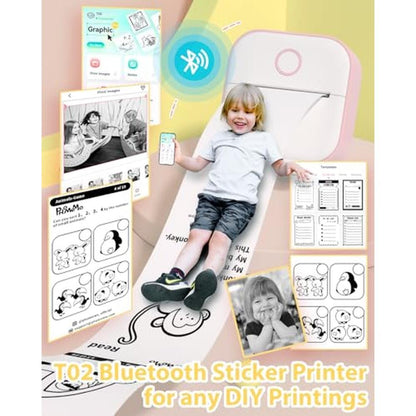 Sticker Printer: Phomemo T02 Mini Sticker Printer Maker – Close-up Detail