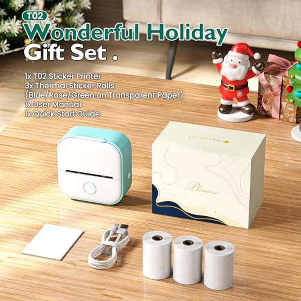 Sticker Printer: Phomemo T02 Mini Printer Sticker Maker – Side View