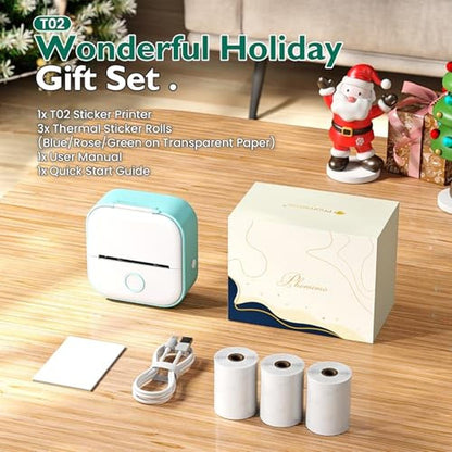 Sticker Printer: Phomemo T02 Mini Printer Sticker Maker – Side View