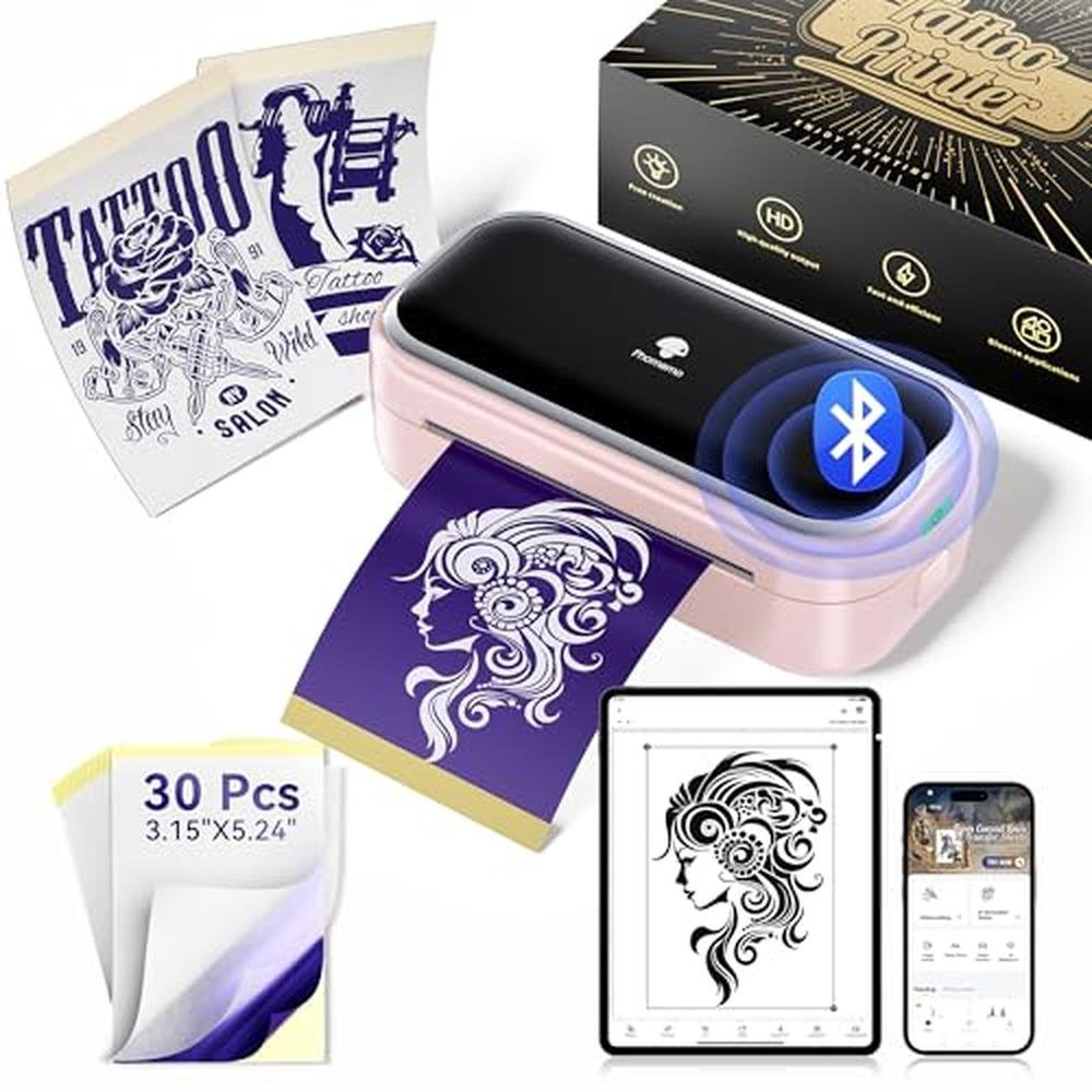 Tattoo Machine: Phomemo TP31 Mini Tattoo Stencil Printer – Front View