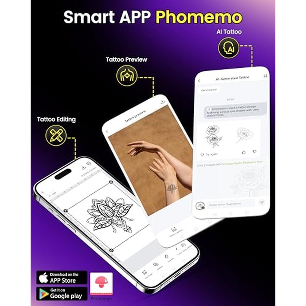 Tattoo Machine: Phomemo TP31 Mini Tattoo Stencil Printer – In Use