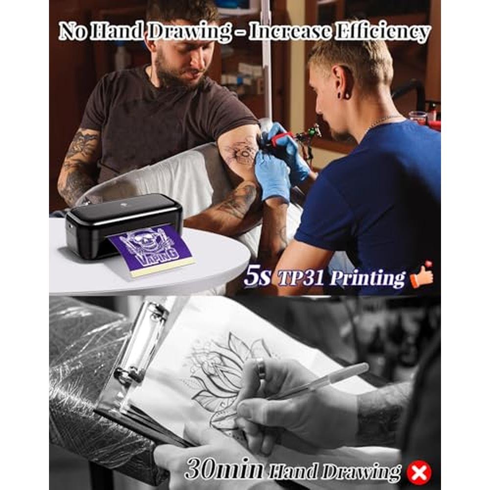 Tattoo Phomemo: Phomemo TP31 Mini Tattoo Maker – Side View
