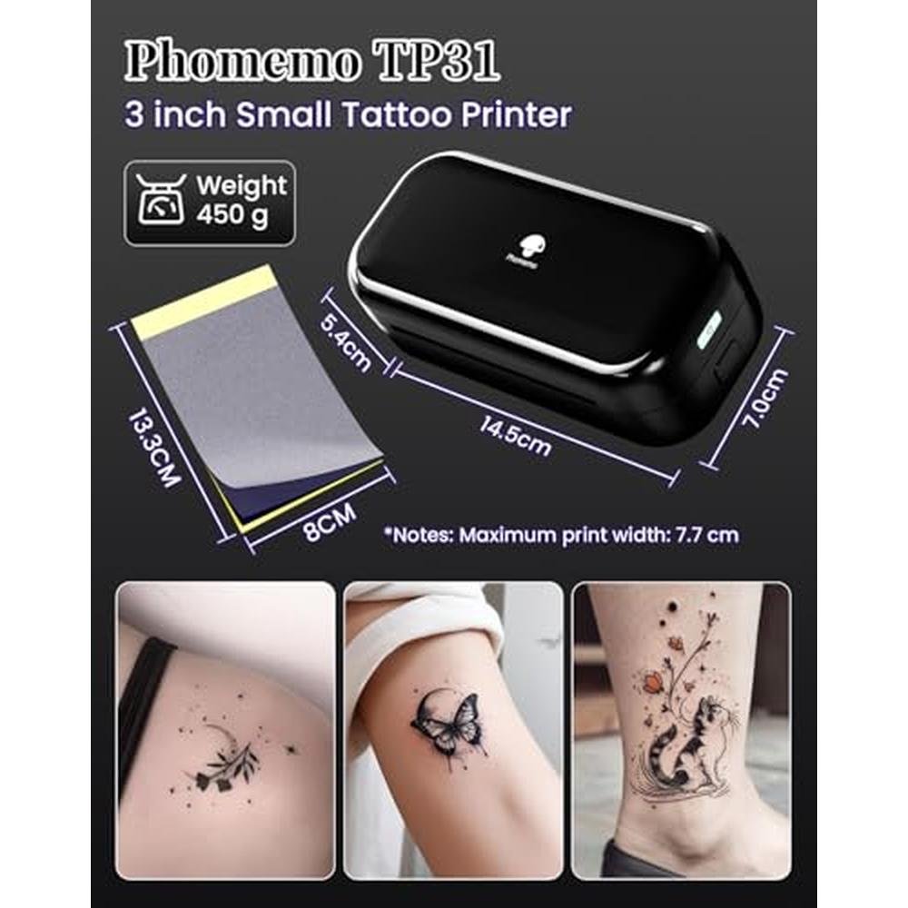 Tattoo Phomemo: Phomemo TP31 Mini Tattoo Maker – Close-up Detail