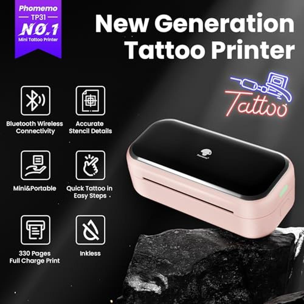 Tattoo Phomemo: Phomemo TP31 Tattoo Stencil Printer Mini – Side View