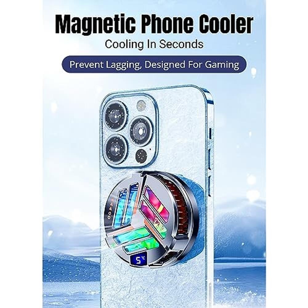 Phone Cooler: Magnetic Phone Cooler Cooling Fan for Gaming – Side View