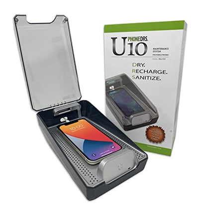 PHONEDRS U10 UV-C Cell Phone Sanitizer with Dryer and – Front View