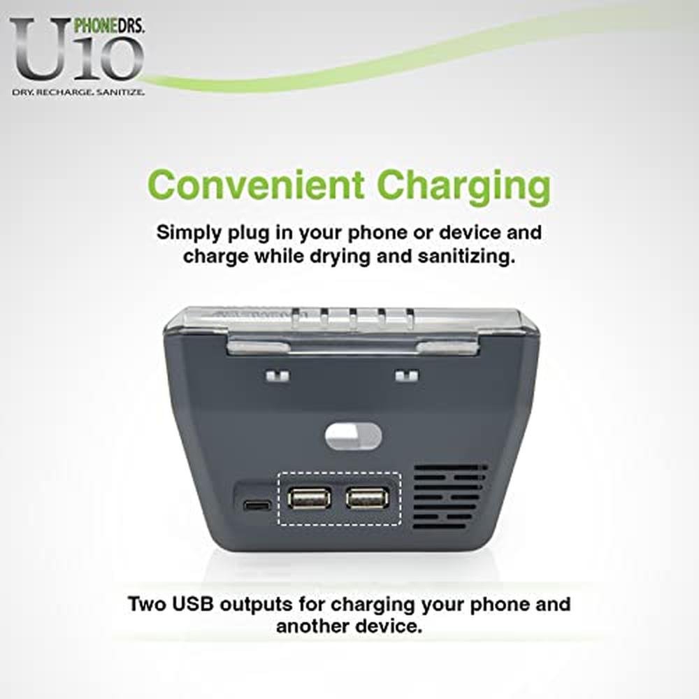 PHONEDRS U10 UV-C Cell Phone Sanitizer with Dryer and – Packaging