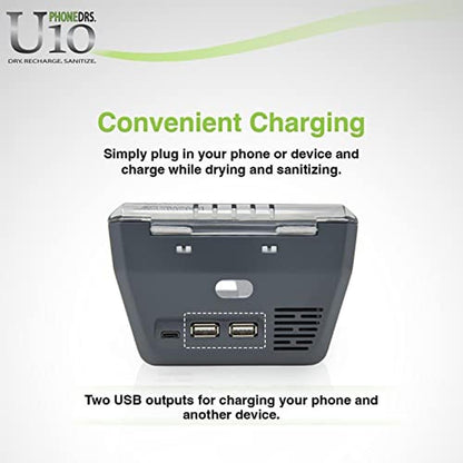 PHONEDRS U10 UV-C Cell Phone Sanitizer with Dryer and – Packaging