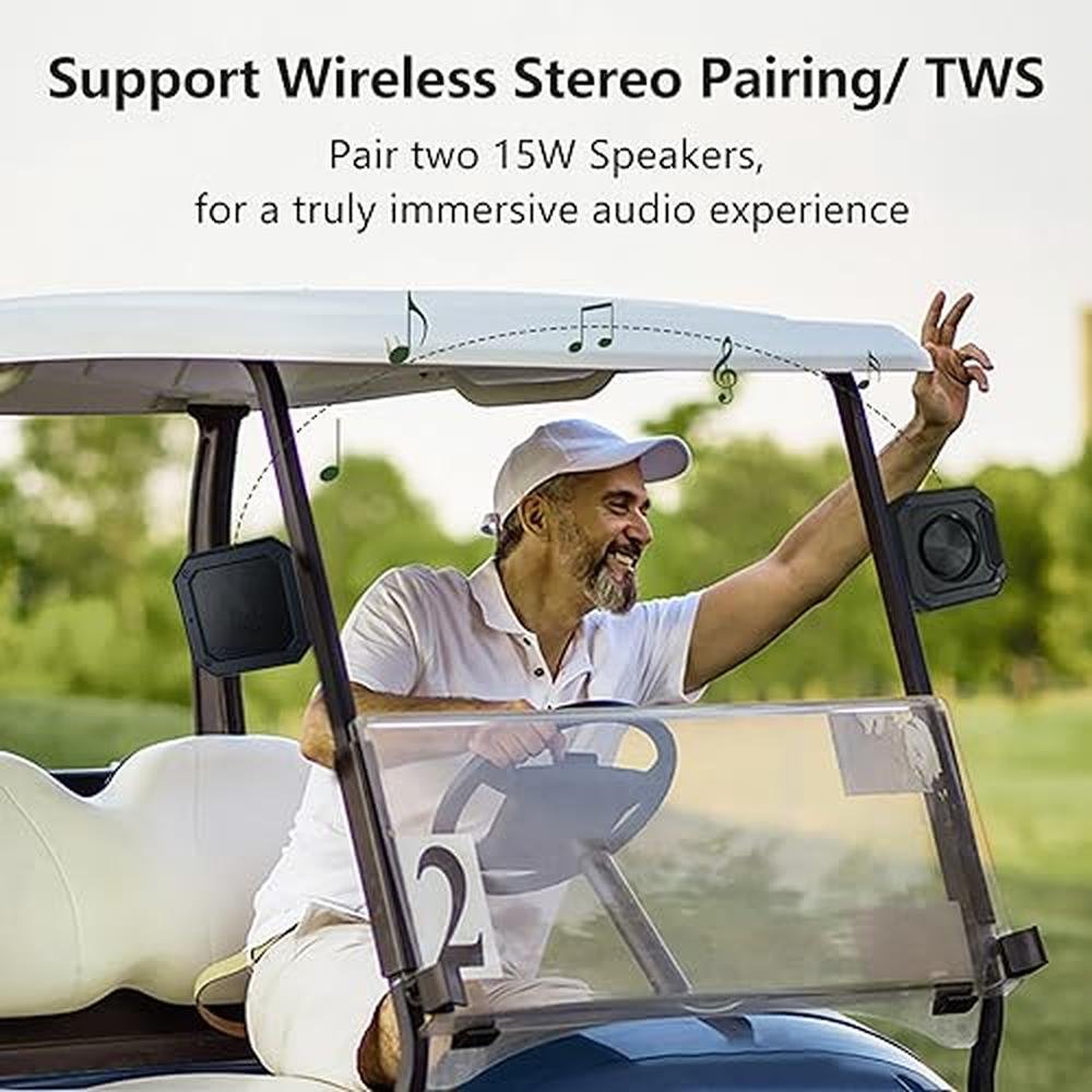 Golf Speaker: PILSAMAS Magnetic Bluetooth Speaker – In Use