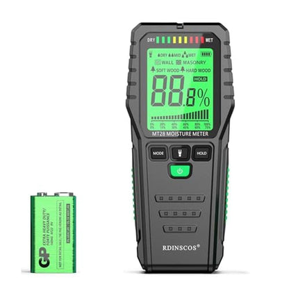 Moisture Pinless: Premium Digital Moisture Meter for Wood – Front View