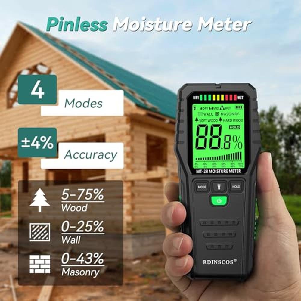 Moisture Pinless: Premium Digital Moisture Meter for Wood – In Use