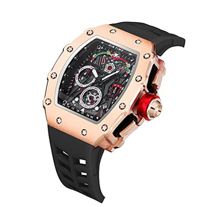 Mens Pintime Watch: PINTIME Fashion Tonneau Quartz Watch – Side View