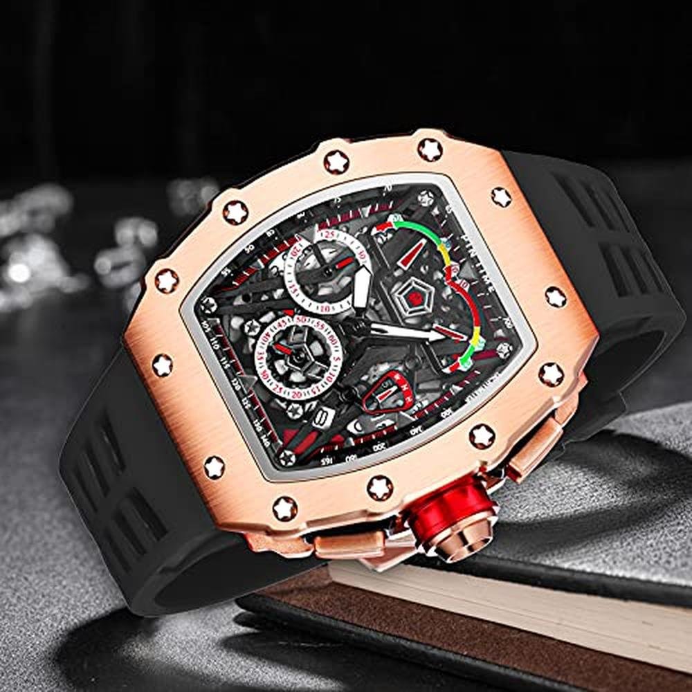 Mens Pintime Watch: PINTIME Fashion Tonneau Quartz Watch – In Use
