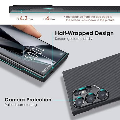 Case S24 Ultra: Pitaka MagEZ Case 4 Slim Light – Close-up Detail