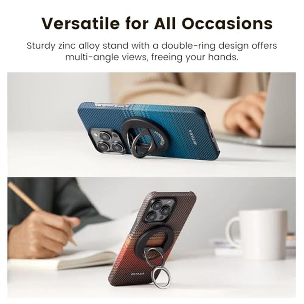 Grip Phone: PITAKA MagSafe Phone Grip 360 Degree Rotation – Side View
