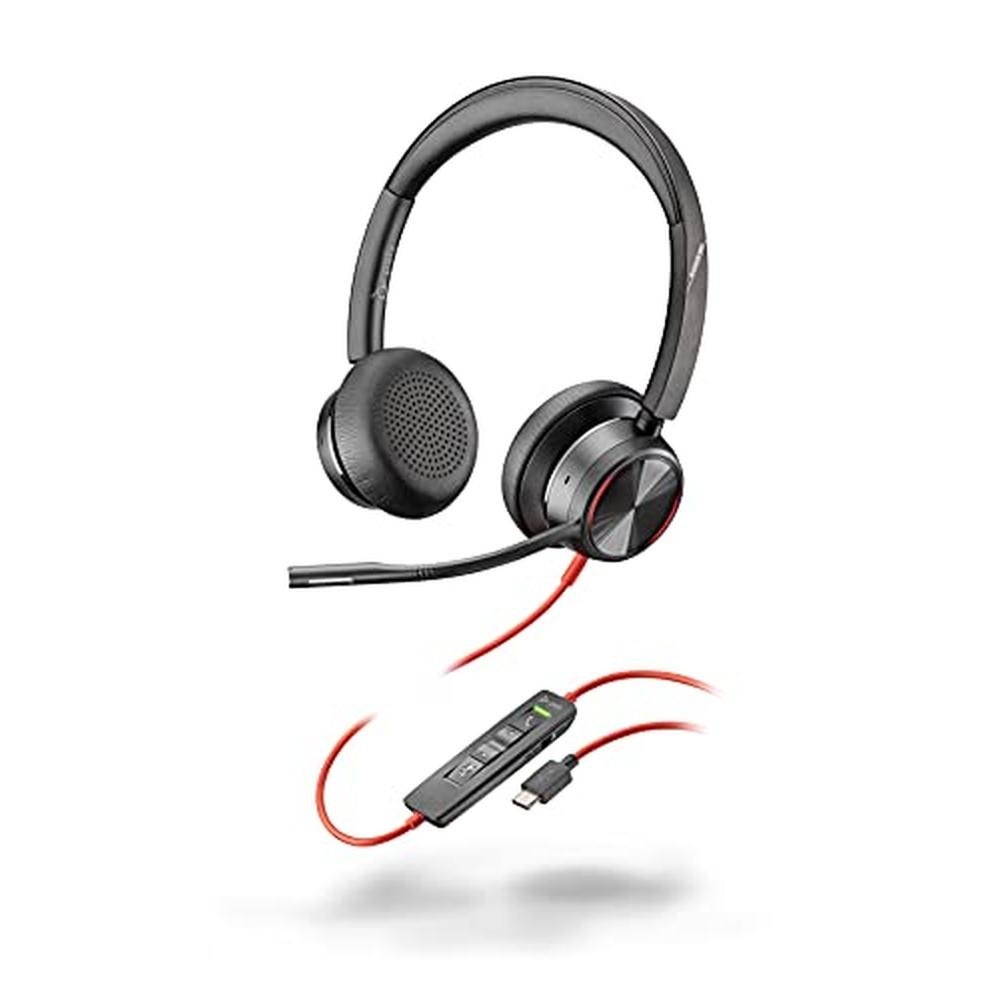 Headset Plantronics: Poly Blackwire 8225 Wired Headset with – Front View