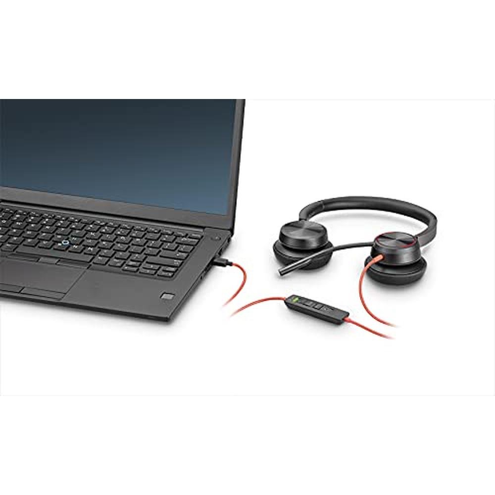 Headset Plantronics: Poly Blackwire 8225 Wired Headset with – In Use