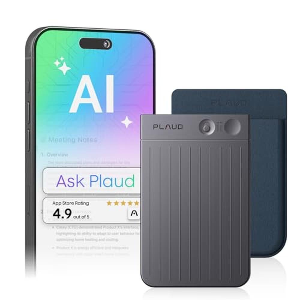 Note Case: Plaud Note AI Voice Recorder Dark Blue Case – Front View