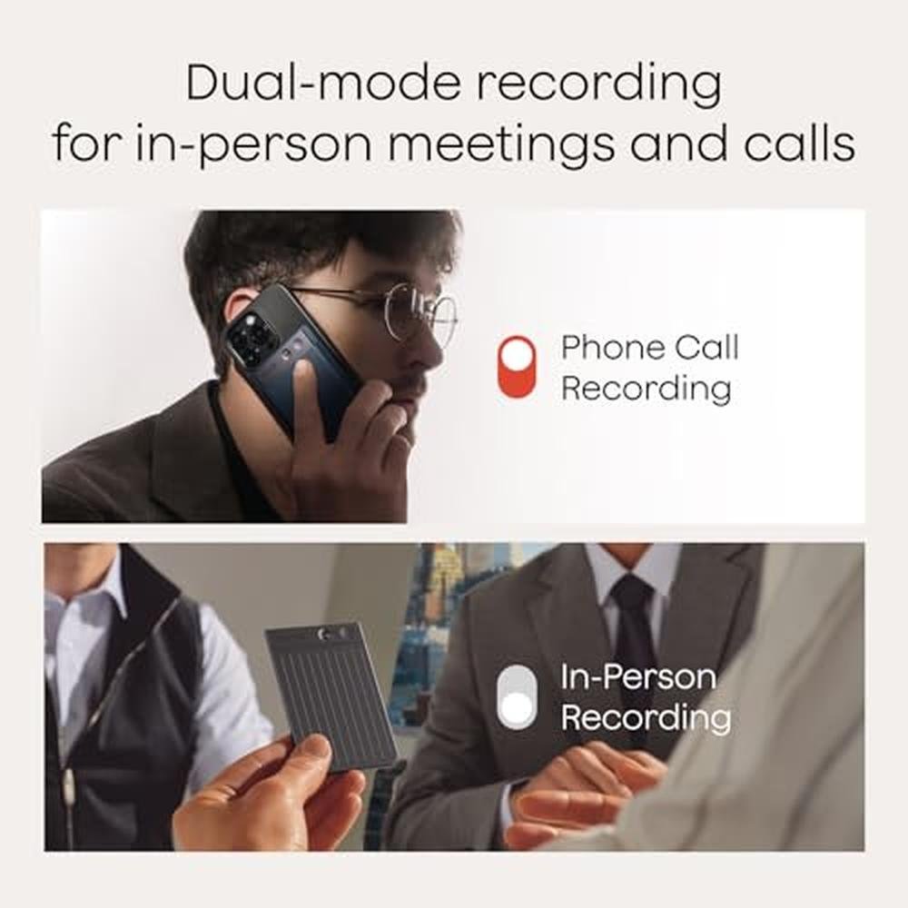 Note Case: Plaud Note AI Voice Recorder Dark Blue Case – Side View