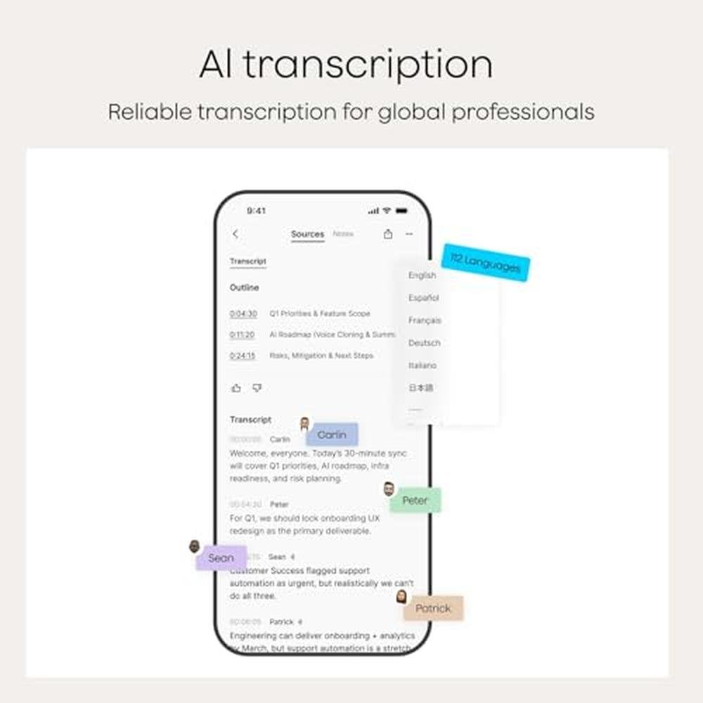 Note Black: Plaud Note Pro AI Voice Recorder Transcribe – Packaging