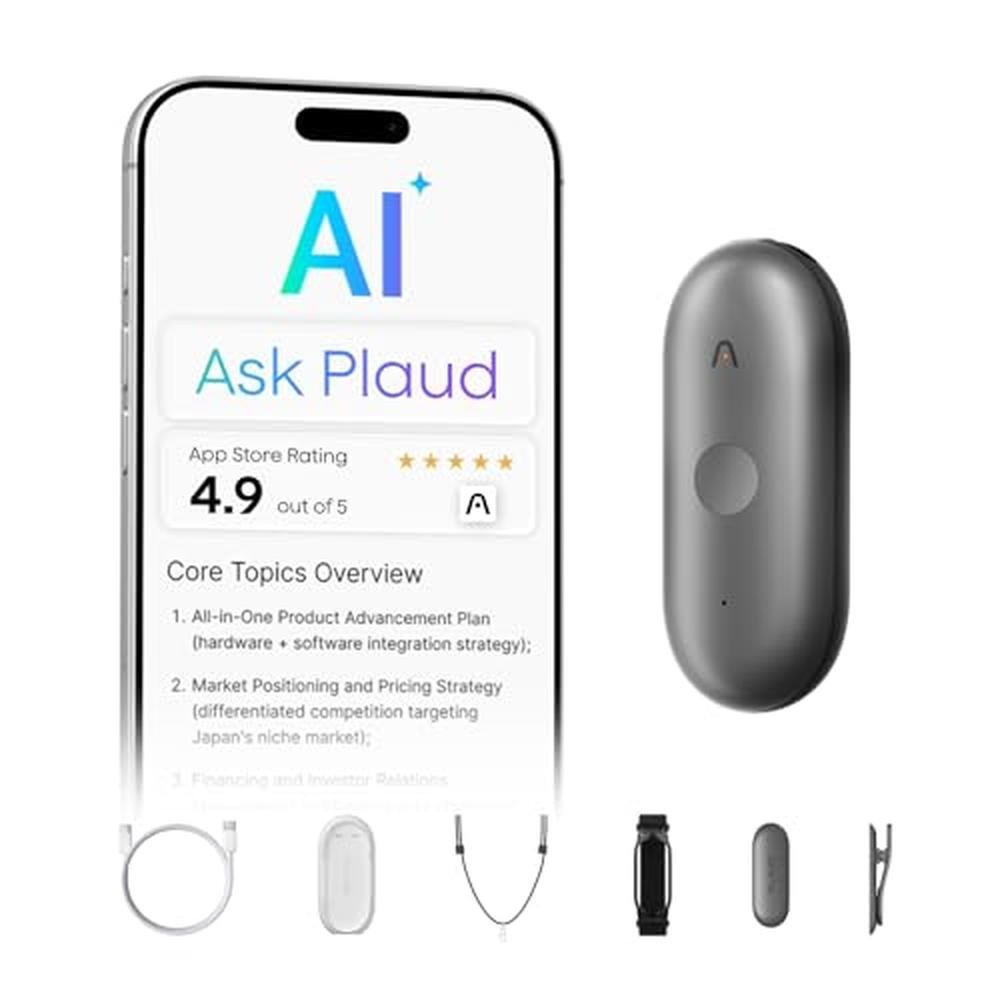 Plaud NotePin S AI Voice Recorder – Front View