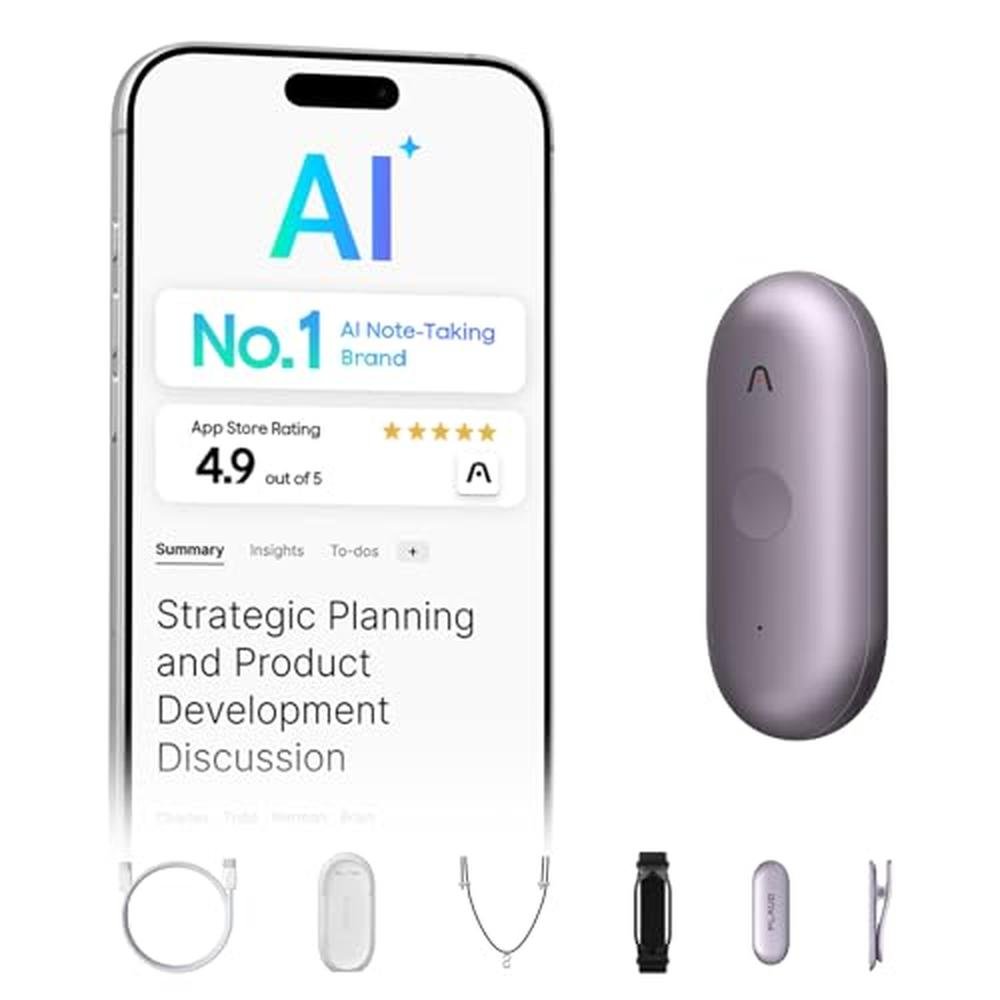 Plaud NotePin S AI Voice Recorder – Front View