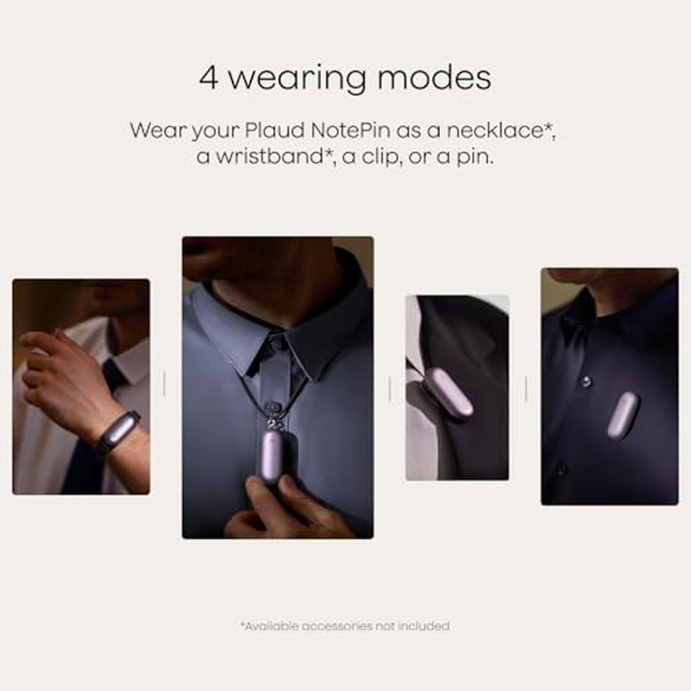 Voice Recorder: Plaud NotePin AI Voice Recorder – Side View