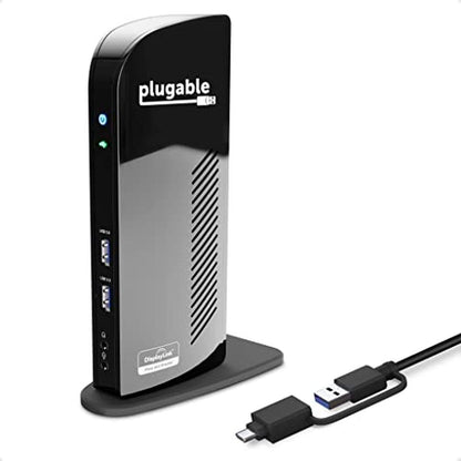 Dual Plugable: Plugable Laptop Docking Station Dual Monitor – Front View