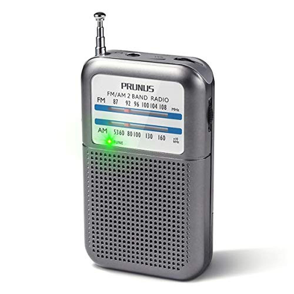 Battery Radio: PRUNUS DE333 Portable Mini Transistor Radio – Front View
