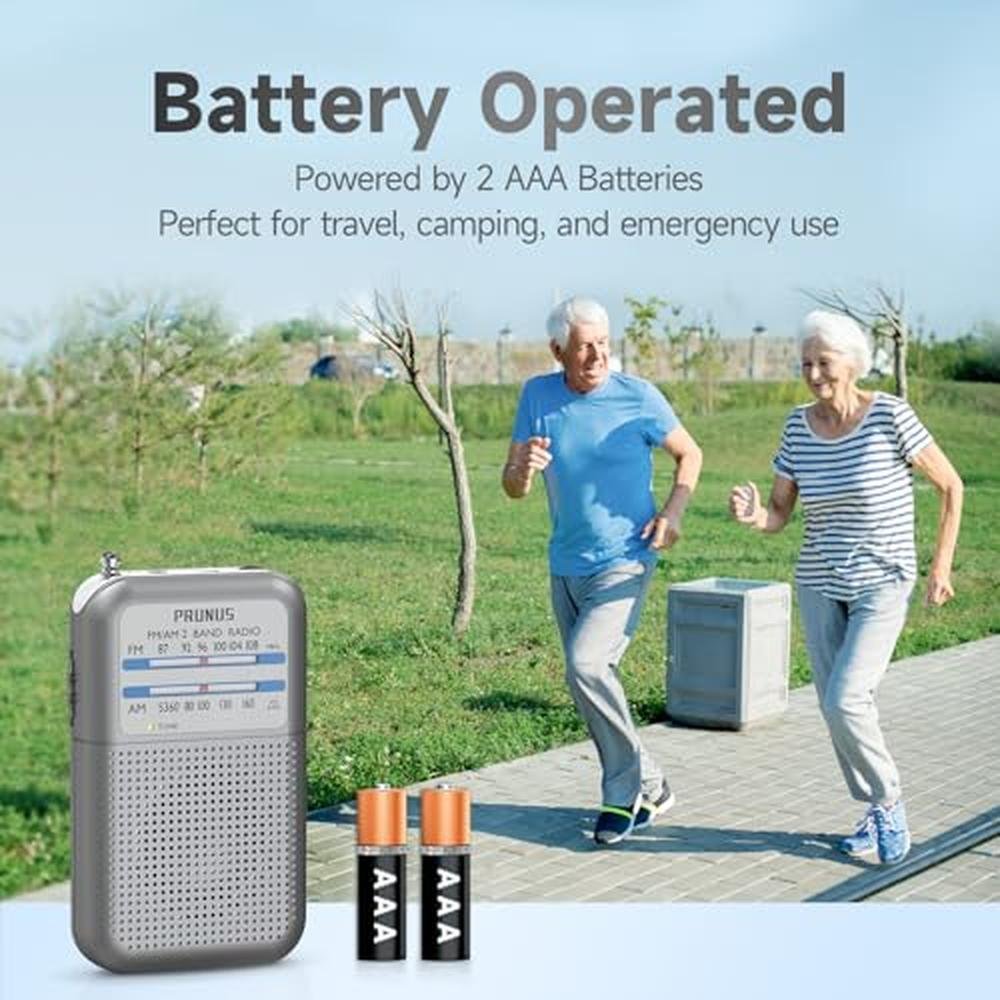 Battery Radio: PRUNUS DE333 Portable Mini Transistor Radio – Packaging