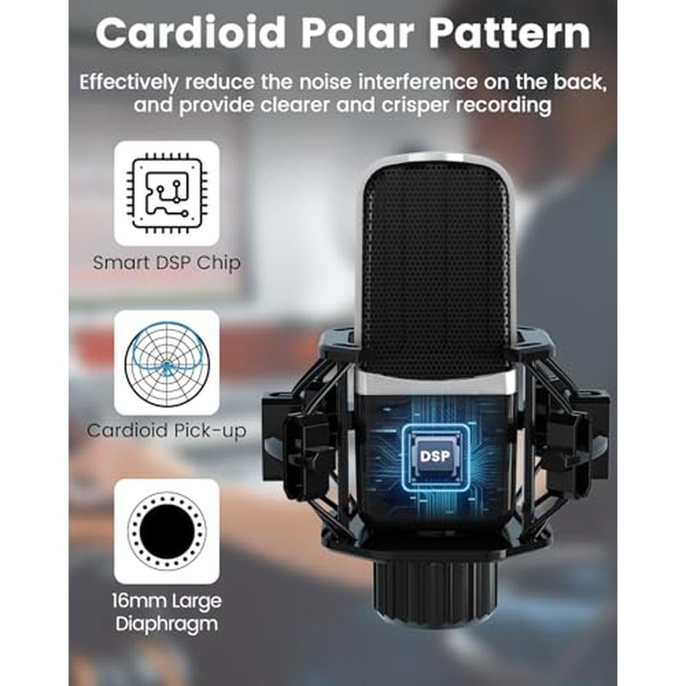 Podcast Equipment: Premium Bundle All-in-One Audio – Side View