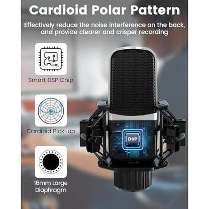Podcast Equipment: Premium Bundle All-in-One Audio – Side View