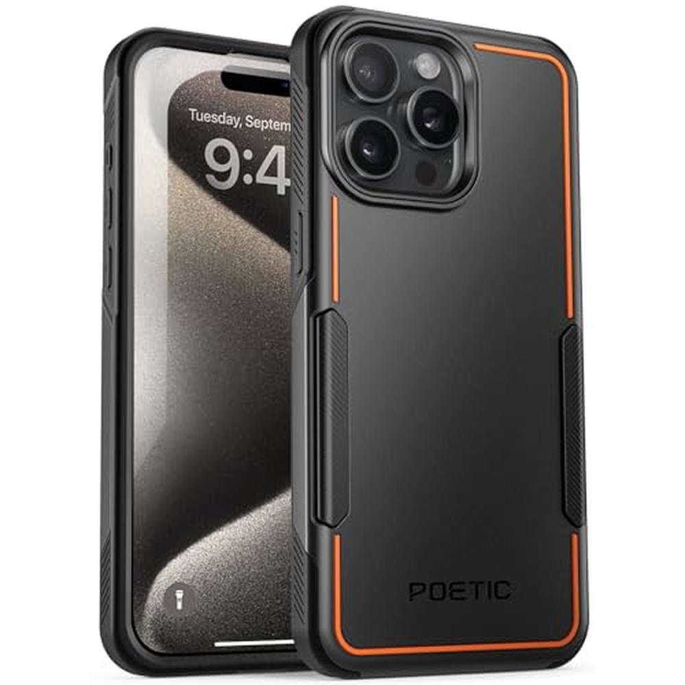 Case iPhone: Poetic Neon Series iPhone 15 Pro Max Dual – Front View